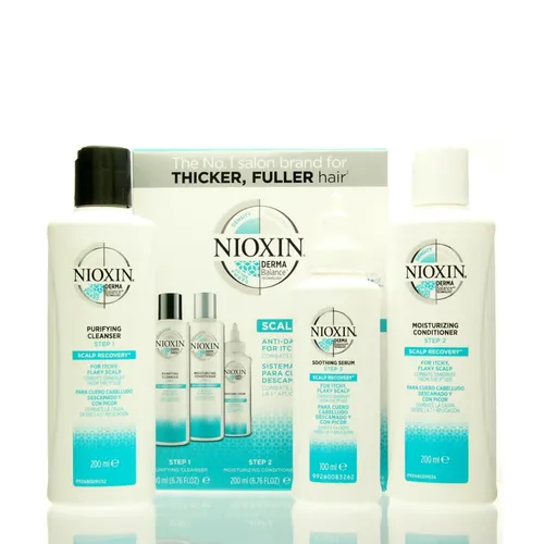 Nioxin Scalp Recovery Kit Set - PC 200 ml + MC 200 ml + S 100 ml für Damen - Haarpflege-Set für alle Haartypen, bestehend aus Cleanser, Conditioner und Serum. Ideal zur Unterstützung der täglichen Haarpflege und für ein frisches Haargefühl.