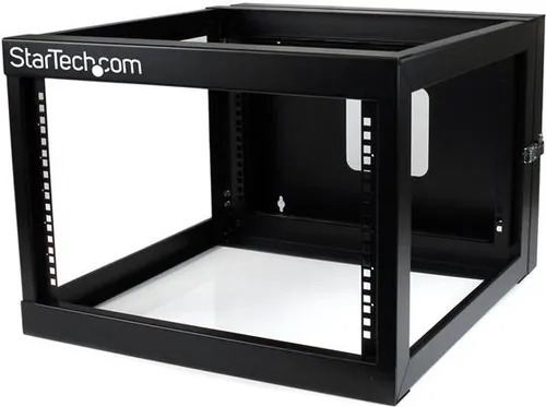 StarTech.com 4-Posten 6HE Wandmontage Rack - Praktisches 6HE Wandmontage Rack mit aufklappbarem Design für einfachen Zugang. Ideal für die sichere Befestigung Ihrer Server und Netzwerkgeräte, bietet es maximale Tragkraft und Luftzirkulation.