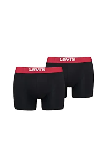 Levi's Herren Boxer Underwear, Black / Red, L in rot von Levi's