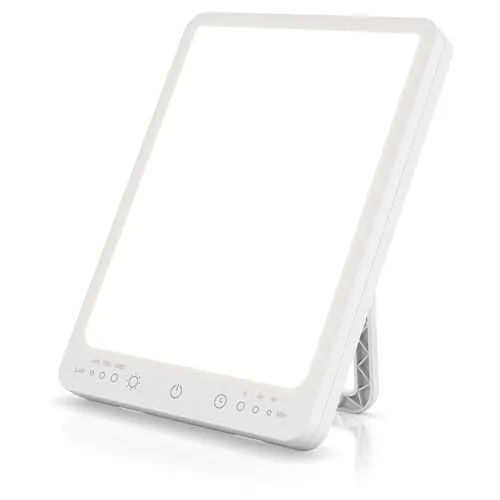 CSL - Tageslichtlampe dimmbar – Simulation von Tageslicht - LED Lichttherapie – Tageslichtleuchte - flimmer- und UV-freie LED-Technologie – 3 Helligkeitsstufen - bis zu 10000 LUX