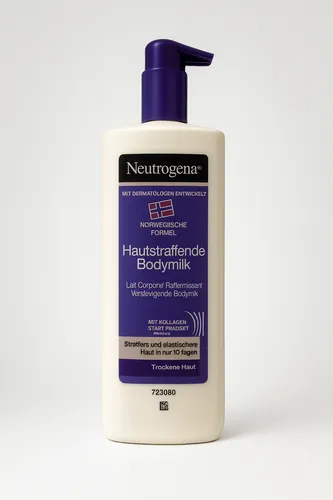 Neutrogena Hautstraffende Bodymilk 400 ml - Tagespflege für trockene Haut mit aktiven Mineralien, die die Elastizität der Haut verbessert und für sichtbar straffere Haut sorgt.