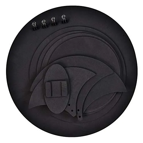 SOULONG 10er-Set Übungspad Spezialgummi für Anfänger Sound Mute Pack Durchmesser: Ca. 56 cm, 40,5 cm, 35,5 cm, 33 cm, 30,5 cm