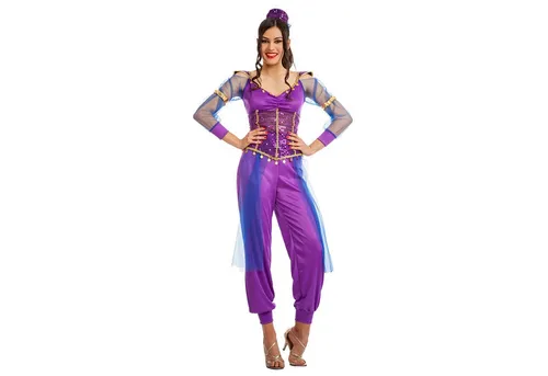 Boland Kostüm 'Prinzessin Samira' für Damen M/L - Verzaubern Sie als Prinzessin Samira! Dieses farbenfrohe Kostüm umfasst Hose, Bluse und Hut und ist perfekt für Karneval oder Mottopartys. Hergestellt aus 100% Polyester für bequemen Tragekomfort.