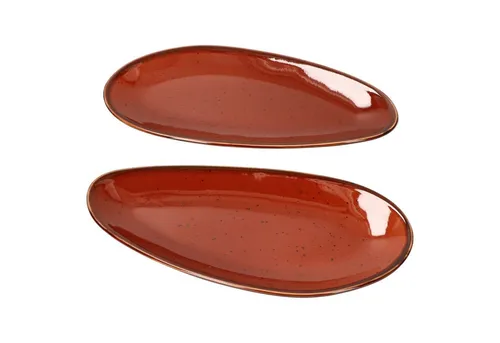 MamboCat Servierplatte 2er Set Servierplatte Marron Taste - 211566, Porzellan