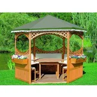 promadino Pavillon-Ersatzdach grün - Zubehör für Pavillons, passgenau für den Pavillon »Palma« und sorgt für optimalen Schutz bei jedem Wetter.