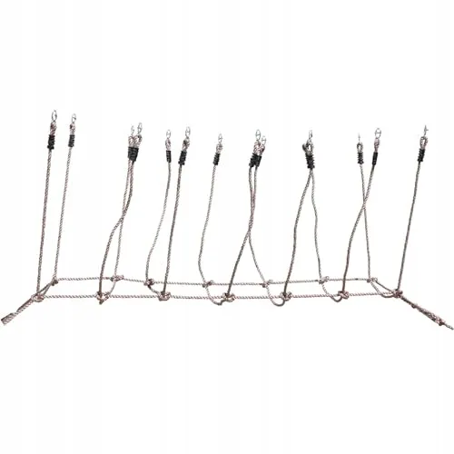 Small Foot Rope Bridge für Schaukeln - Stabile Seilbrücke aus robustem Kunststoffdraht, fördert den Gleichgewichtssinn und eignet sich perfekt zum Aufhängen zwischen Bäumen oder Pfosten.