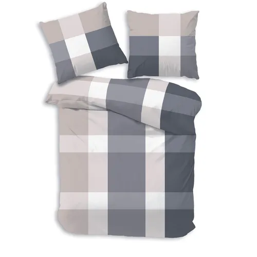 Träumschön Biber Bettwäsche Set 2tlg – Flauschige & Hautfreundliche Bettwäsche in Hellgrau - Bettwäsche-Set aus 100% Baumwolle, atmungsaktiv und warm. Ideal für erholsamen Schlaf in stilvollem Design, pflegeleicht und langlebig.