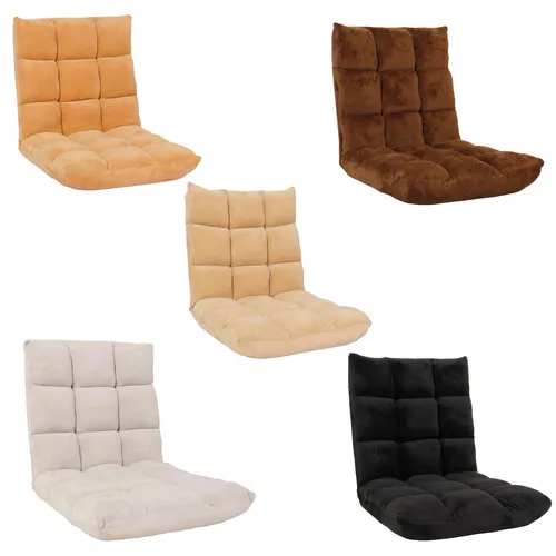 Mendler Bodensessel HWC-N43 - Relaxsessel mit 6 Relaxpositionen - Relaxsessel & -liegen, klappbar und vielseitig nutzbar als Sessel oder Bodenkissen, mit weicher Polsterung und stabilem Stahlrahmen für höchsten Komfort.