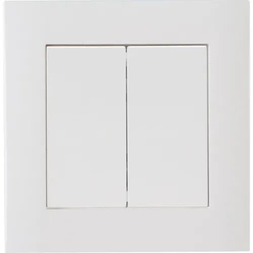 Kopp Smart-control energieautarker Wandschalter ATHENIS, Flächendoppelwippe