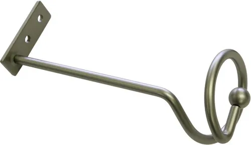 Gardinia Drapierhaken silber- matt, 16 cm, 2 Stück Haken in grau von GARDINIA