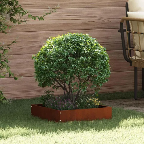 vidaXL Raseneinfassung Rostig 40 x 40 x 13 cm - Wetterfeststahl für moderne Gärten - Moderne Raseneinfassung aus rostfreiem Wetterfeststahl, ideal zur Abgrenzung von Garten- und Terrassenbereichen. Langlebig, pflegeleicht und perfekt für kreative Landschaftsdesigns.