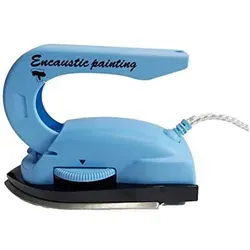 Encaustic Painting Maleisen in blau von Selva