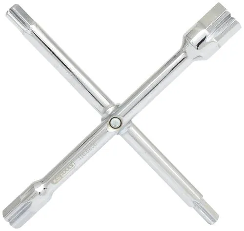 KS Tools 116.6200 Sanitär-Kreuzschlüssel mit 10 Funktionen - Kreuzschlüssel mit 10 Funktionen, ideal für Heizkörperventile und Waschtischbefestigungen. Hergestellt aus Spezialstahl für Langlebigkeit und Effizienz.