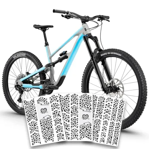 unleazhed Bike Protection BP01 Frame Edition Girls Shred Black MATT | Rahmenschutzfolie für Mountainbikes | Made in Germany | 35 -teiliges komplett Rahmenschutz-Set | extrem reißfest