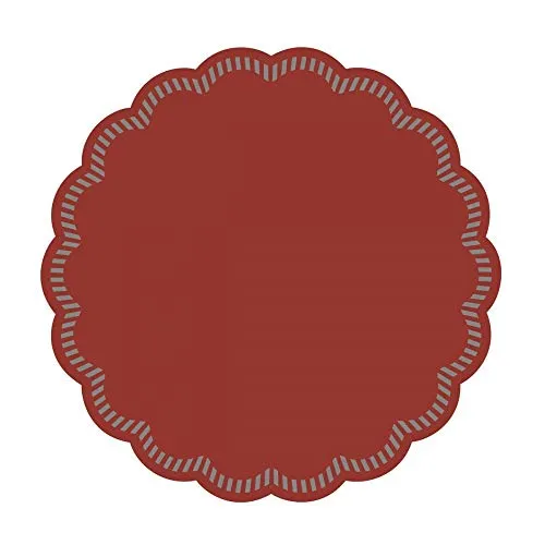Mank Deckchen Tissue 9-lagig, 90 mm | Untersetzer Tassendeckchen für Tassen Gläser Vasen | 250 Stück | Uni (Bordeaux)