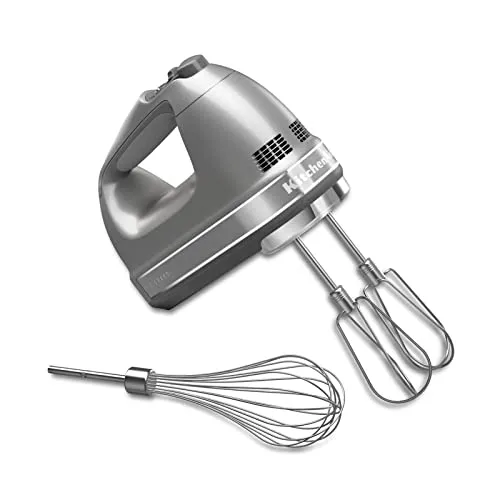 Kitchenaid 5KHM7210ECU Handmixer, Contour Silber - Handmixer mit leistungsstarkem Motor und 7 Geschwindigkeitsstufen, ideal für vielseitiges Backen und Kochen.