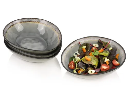 Sänger Salatschalen 4-teilig, Grau, Keramik
