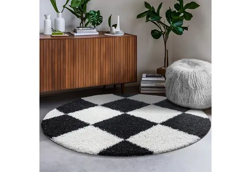 Sanat Hochflor-Teppich Milano 1250, rund, 30 mm Florhöhe