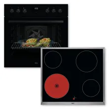 AH31B (OU5AE20SK,HE604000XB) Herdset 8Heizarten Elektrokochfeld Edelstahlrahmen