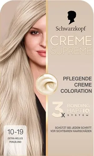 Schwarzkopf Creme Supreme Coloration 10-19 Extra-Helles Perlblond (182 ml)