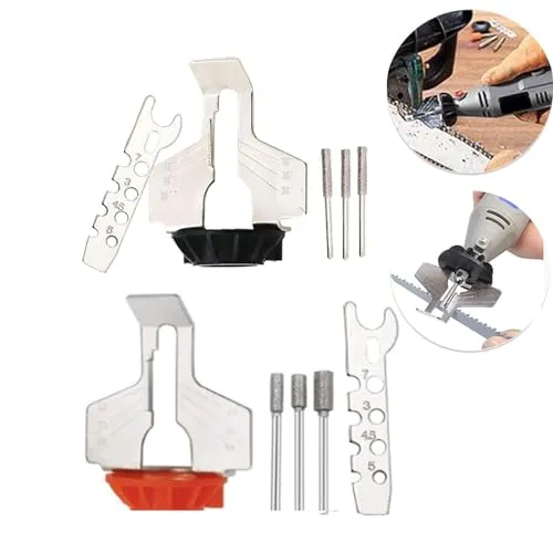 Kettensägen Schärfset Polierwerkzeug Kit Schleifwerkzeugen Set Polieraufsatz Feilenkit zum Schärfen Elektrisches Polierzubehör Handschärfer Schleifwerkzeug Bohrmaschine Polier zubehör (2 Sätze)