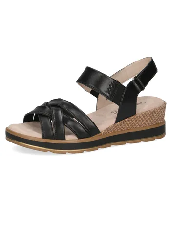 Caprice Sandalen Leder Keilsandalette - Wanderschuhe mit MEMOTION-Technologie für ergonomischen Tragekomfort, ideal für trendige Sommerlooks und lange Tage.