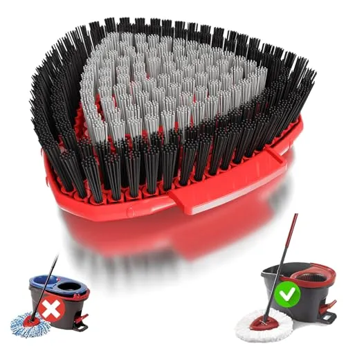 SuperAbound Aufgerüsteter Spin Wischmop Ersatzbürsten Köpfe kompatibel mit Vileda Turbo Wischmopp ,Bürste mit Vollen Borsten für die Reinigung Von Harten Böden in Küche,Bad,Pool und Terrasse