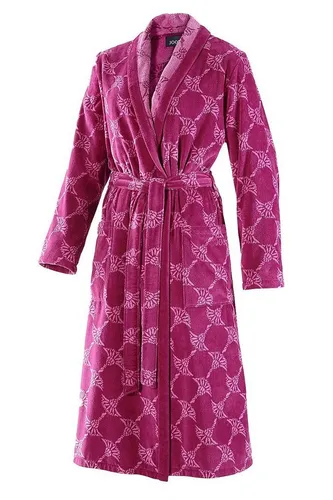 Joop! Bademantel Pink - Floral, 120 cm, Handmade in Germany - Hochwertiger Damen Bademantel in Pink mit floralem Design, besonders flauschig und angenehm warm. Ideal für entspannte Wellnessmomente, Oeko-Tex® Standard 100.