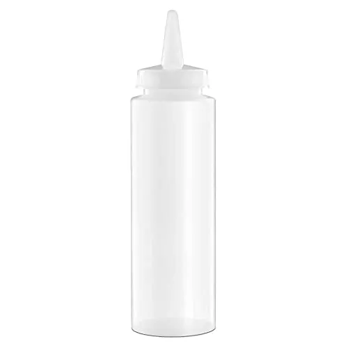 Forgast Dosierflasche Flasche | 250ml | Klare | Sqeezeflasche | Spritzflaschen | Squeeze Condiment Bottle | Saucenflasche | Quetschflasche für Ketchup, Mayonnaise usw. | Küche, BBQ, Grill