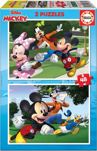 Educa Puzzle Disney Mickey & Freunde 2x48 Teile Kinderpuzzle