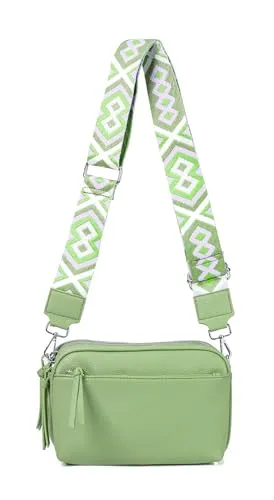 Damen Cross Over Umhängetasche in Grün