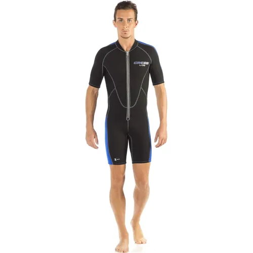 Cressi Lido Herren Shorty 2mm - Größe L/4 - Tauchskins aus 2mm Neopren, ideal für Schnorcheln und Tauchen. Robuster Frontreißverschluss, schützt vor Kälte und UV-Strahlen, bietet hohe Bewegungsfreiheit und Komfort.