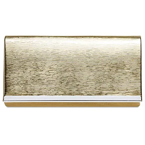 Caspar TA505 elegante Damen Glanz Clutch Abendtasche, Farbe:champagner, Größe:Einheitlich