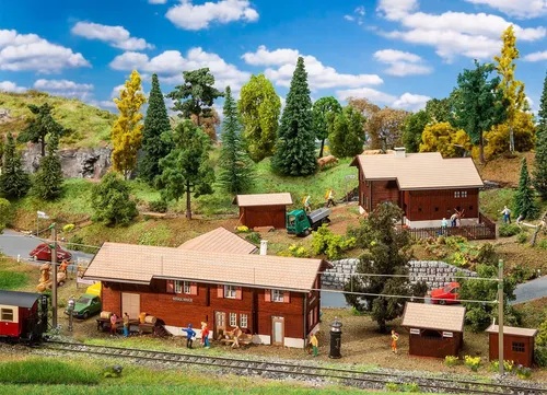 Faller N 212124 Bahnhof-Set Stugl-Stuls lasercut NEU OVP