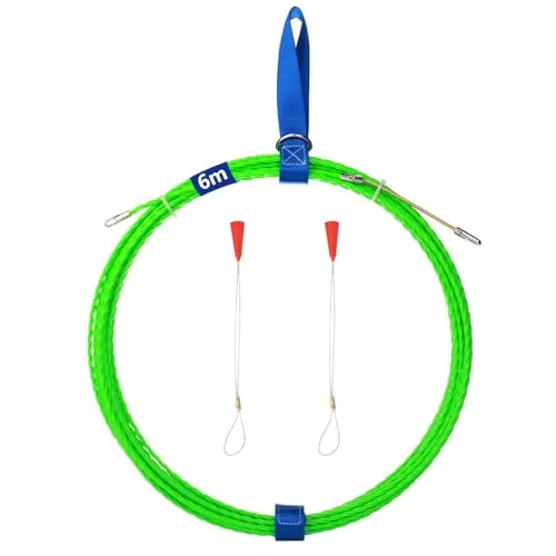 QZATACAEN Fischband-Drahtzieher durch Wanddrahtfädler Fish Plus Fischkabelverschluss mit einfachem Griff 20FT (6M)