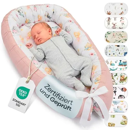 LULANDO® Babynest in pink von LULANDO