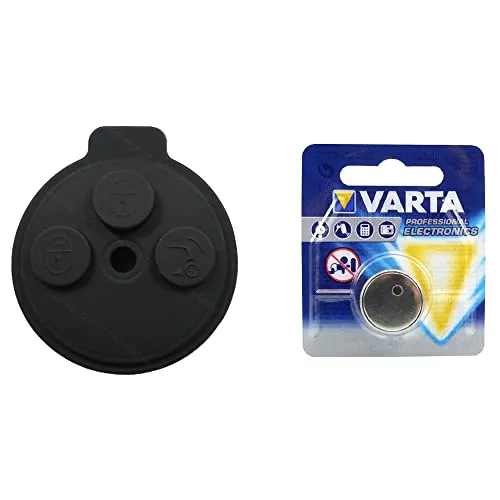 Smart Autoschlüssel Tastenfeld Gummi Pad Erstaz 450 451 Fortwo Forfour +Batterie