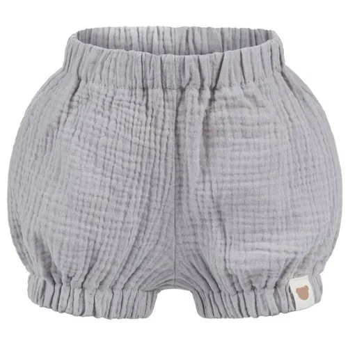 Baby Kinder Musselin Shorts Kurze Hose Uni Pumphose Bloomer Sommerhose, Grau, Gr. 74/80