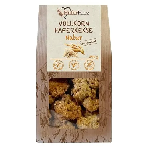 HaferHerz Volkorn Haferkekse Natur handgemachte 300g