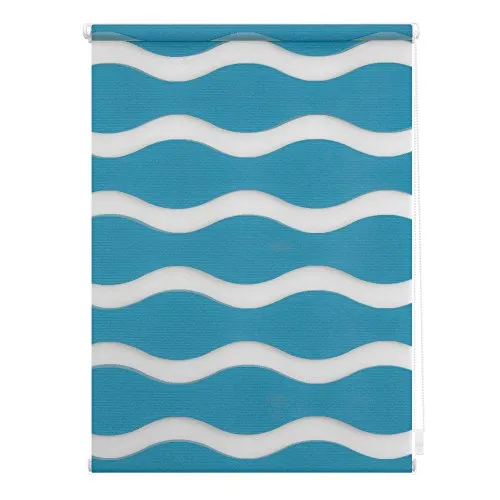 Lichtblick Doppelrollo Klemmfix, Blickdicht in petrol von Lichtblick