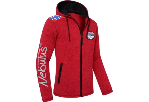 Nebulus Fleecejacke NORSKA, P4645 - Herren, rot meliert, 3XL