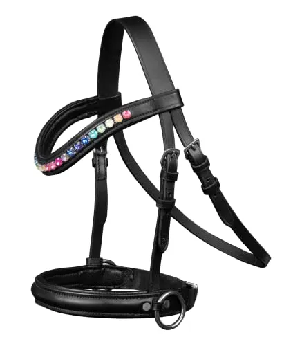 Waldhausen Wooden Trense Schwarz Mini Shetland - Sonstige Reitausrüstung, elegante Dekotrense mit funkelnden Glitzersteinen für kreative Reiterabenteuer und einfache Pflege.