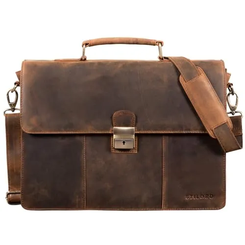 STILORD 'Ravenzia' Leder Aktentasche von STILORD