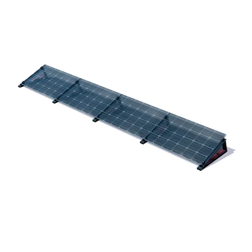 FlatFlex - Flachdach-Aufständerung Set Black Line für 4 PV-Module nebeneinander
