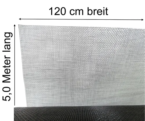 Mückennetz Fliegengitter Insektenschutz Mückengaze Fiberglas 120cm x 5m lang