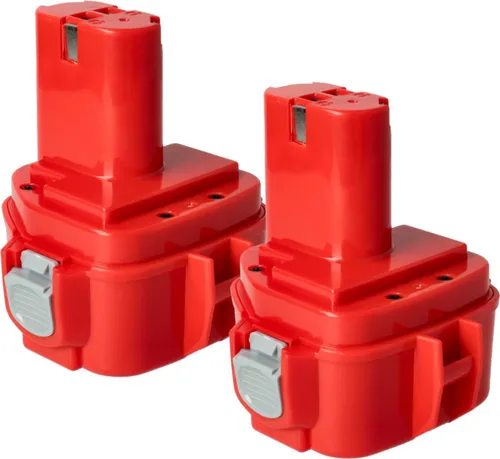vhbw 2x Akku kompatibel mit Makita 6980FDWDE, 8271, 8270D, 8270DWAE, 8270DWALE, 6980FDWAE, 6980FDZ, 8270DWE, 8270DWPE Werkzeug (1500 mAh, NiMH, 12 V)