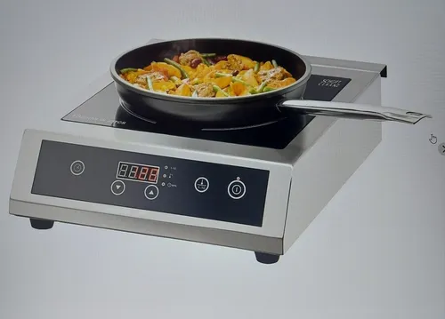 Bartscher Induktionskocher IK 35TC - Induktionskochfeld mit 10 Temperaturstufen und 3500 W Leistung, ideal für präzises Kochen und schnelle Zubereitung. Perfekt für professionelle Küchen und Hobbyköche.