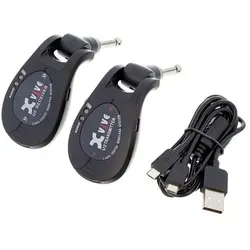 XVive Wireless System U2 Black: Hochwertiges kabelloses Gitarrensystem - Zubehör für Gitarre & Bass mit 2,4 GHz Technologie, bis zu 30 m Reichweite und 5 Stunden Akkulaufzeit - ideal für professionelle Musiker.