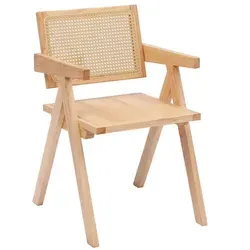 Nordlys Stuhl, Braun, Holz, 51x80x54 cm, FSC 100%, Esszimmer, Stühle, Esszimmerstühle, Armlehnenstühle