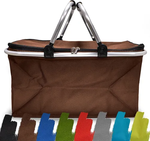 e-Best Einkaufskorb mit Tragegriffen (2x Braun)